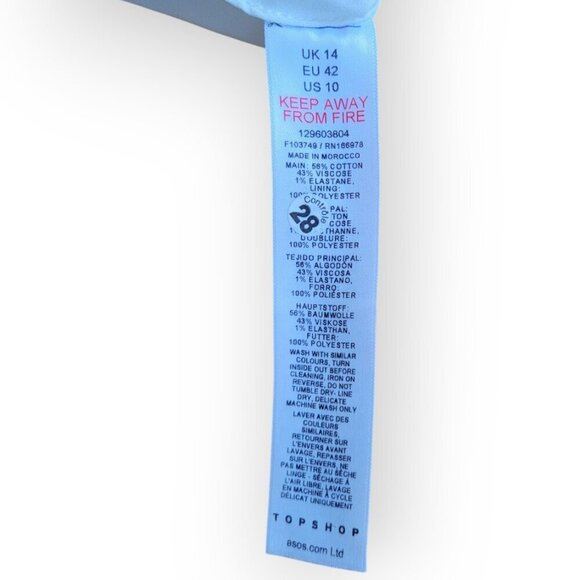 Top Shop One-Shoulder White Summer Top Size 10 - Picture 8 of 11